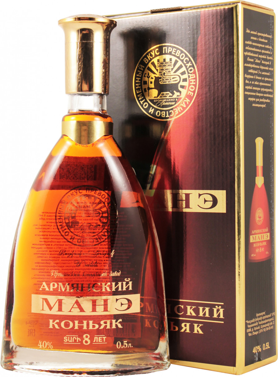 

Коньяк Манэ, XO, 8 лет, 40 %, 500 мл, gift box