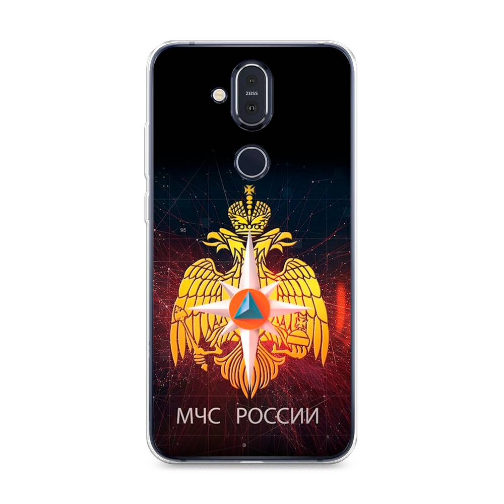 

Чехол Awog на Nokia 8.1 / Нокиа 8.1 "МЧС России", Черный;желтый;красный, 122250-5