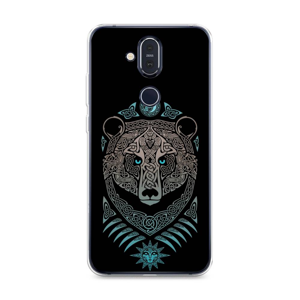 

Чехол Awog на Nokia 8.1 / Нокиа 8.1 "Кельтский медведь", Черный;серый, 122250-2