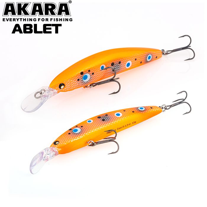 

Воблер Akara Ablet 90F 12гр 3/7 oz 3,5 in A174, Разноцветный, Ablet