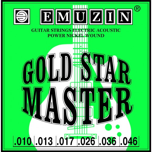 Emuzin Gold Star Master с обмоткой из нержавеющей стали /.010 - .046/