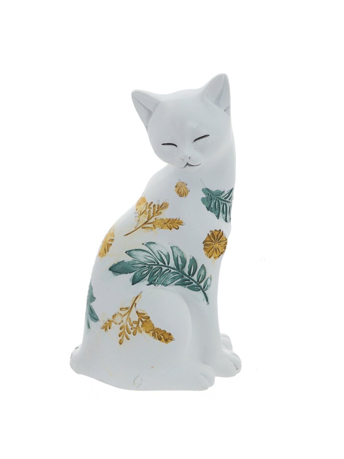 

Фигурка декоративная Remecoclub Кошка, из полимера, 15x8,5x7 см, Белый