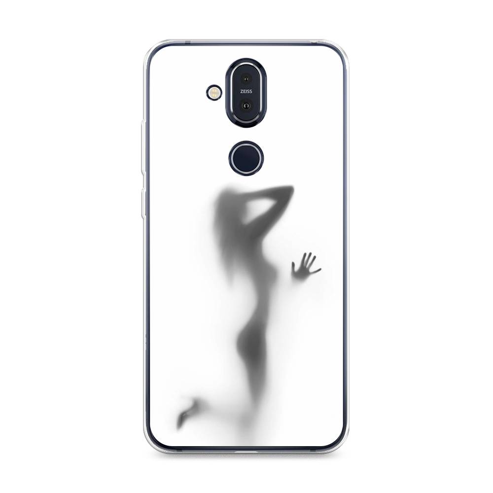 

Чехол Awog на Nokia 8.1 / Нокиа 8.1 "Стекло в душе", Белый;серый;черный, 122250-7