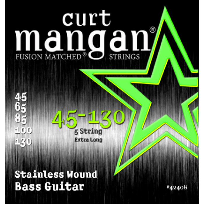 Curt Mangan Stainless Bass Strings 45-130 5 String струны для 5-струнной бас-гитары