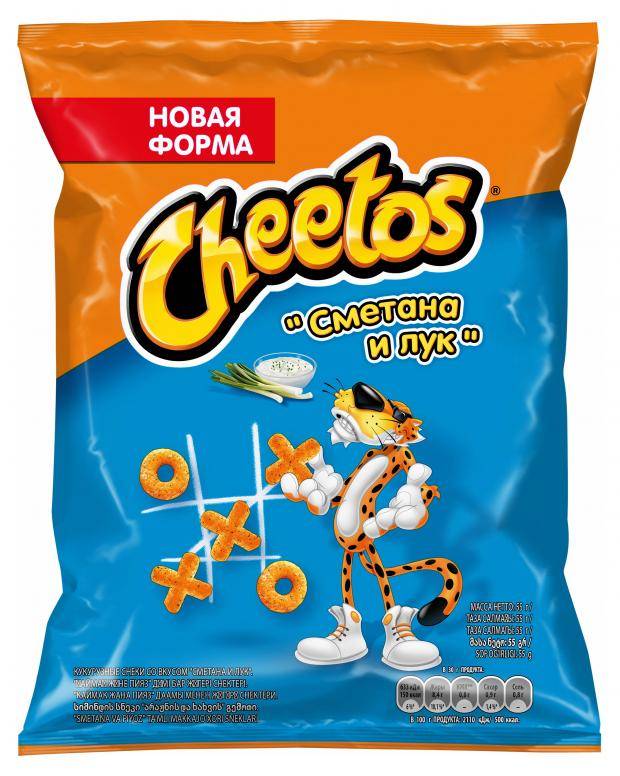 

Кукурузные снеки Cheetos сметана и лук 55 г