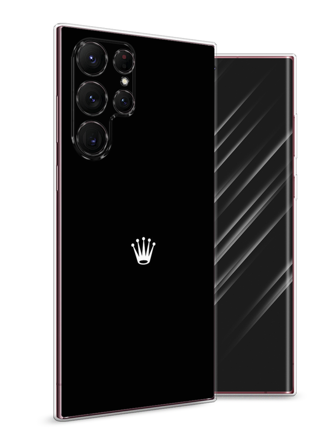 

Чехол Awog на Samsung Galaxy S22 Ultra / Самсунг S22 Ultra "Белая корона на черном фоне", Черный, 2104050-7