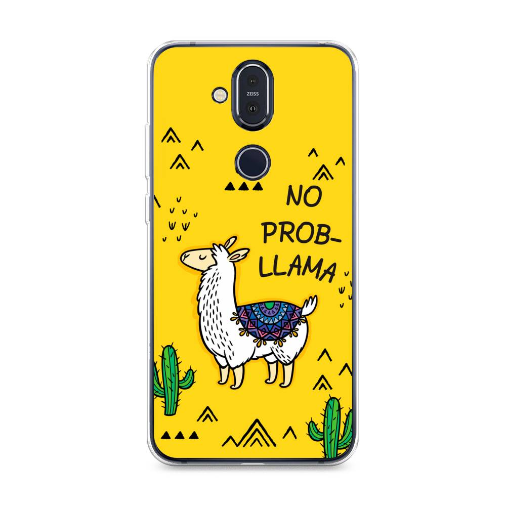 

Чехол Awog на Nokia 8.1 / Нокиа 8.1 "No probLLama", Желтый;черный;синий, 122250-2