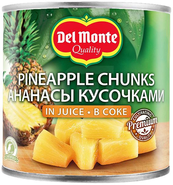 фото Ананасы del monte кусочки в соке 435 г