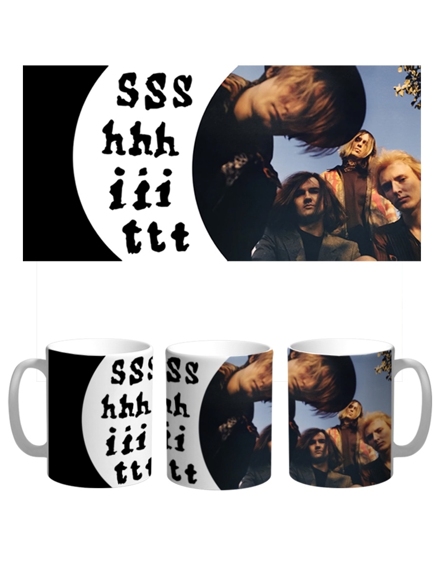 

Кружка СувенирShop "ssshhhiiittt!/Щит/Рок-группа" 330 мл