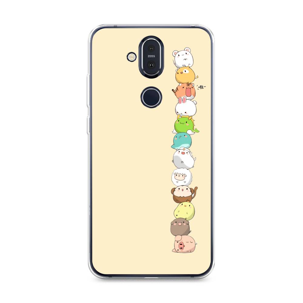 

Чехол Awog на Nokia 8.1 / Нокиа 8.1 "Питомцы Чиби", Желтый, 122250-2