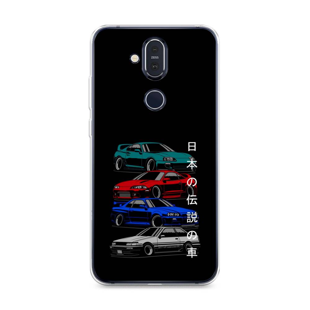 

Чехол Awog на Nokia 8.1 / Нокиа 8.1 "JDM Legend cars", Зеленый;красный;синий, 122250-5