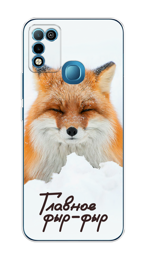 

Чехол на Infinix HOT 10 Play/HOT 11 Play "Снежный фыр-фыр", Оранжевый;белый;коричневый, 3100850-1