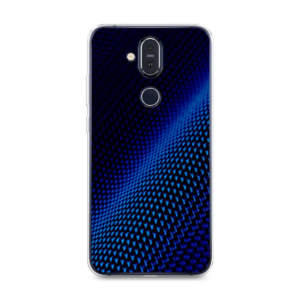 

Чехол Awog на Nokia 8.1 / Нокиа 8.1 "Синий карбон", Черный;синий, 122250-3