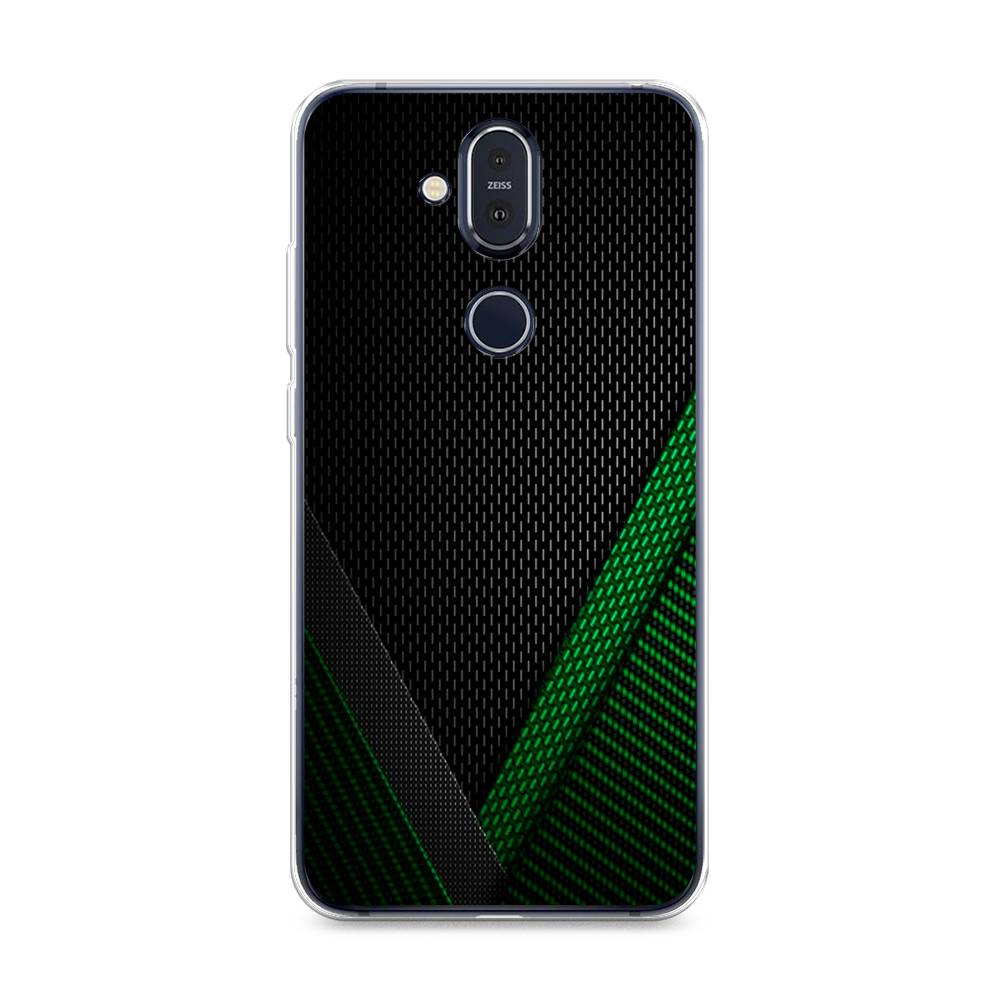

Чехол Awog на Nokia 8.1 / Нокиа 8.1 "Зеленый карбон", Черный;зеленый, 122250-3