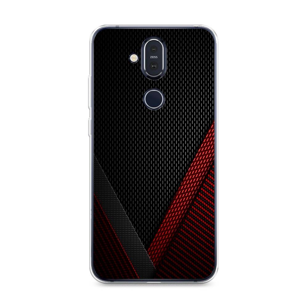 

Чехол Awog на Nokia 8.1 / Нокиа 8.1 "Красный карбон", Черный;красный, 122250-3