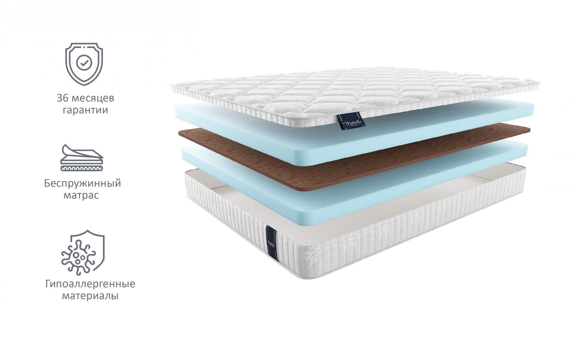 

Матрас Materlux Super Ortopedico 80х200, Бежевый;белый;серый;серебристый, Super Ortopedico