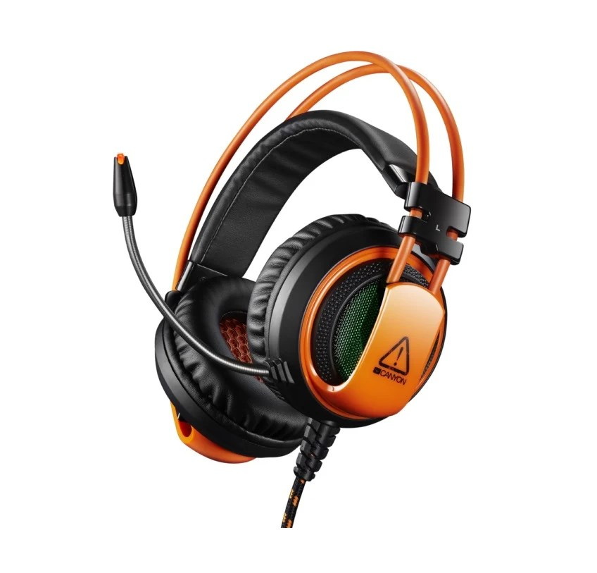 Игровая гарнитура CANYON Gaming Corax Black/Orange (CND-SGHS5A)