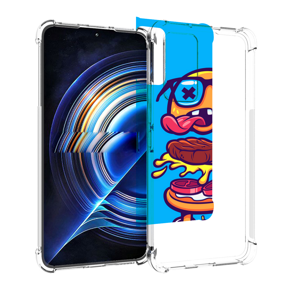 

Чехол MyPads Бургер с очками для Tecno Camon 19 Neo, Прозрачный, Tocco