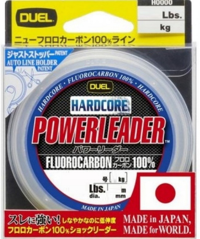 

Леска Duel HARDCORE POWERLEADER FC FLUOROCARBON100% 50m 25Lbs/11.5Kg (0.435mm), Прозрачный, ARDCORE POWERLEADER