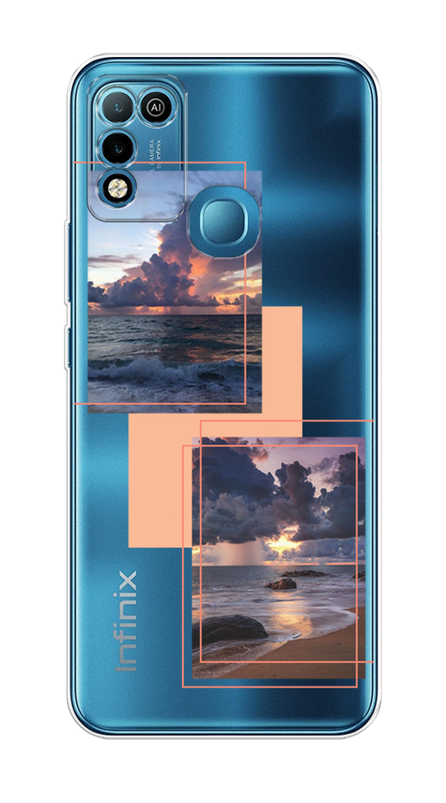 

Чехол на Infinix HOT 10 Play/HOT 11 Play "Sky collage", Розовый;прозрачный;синий, 3100850-1