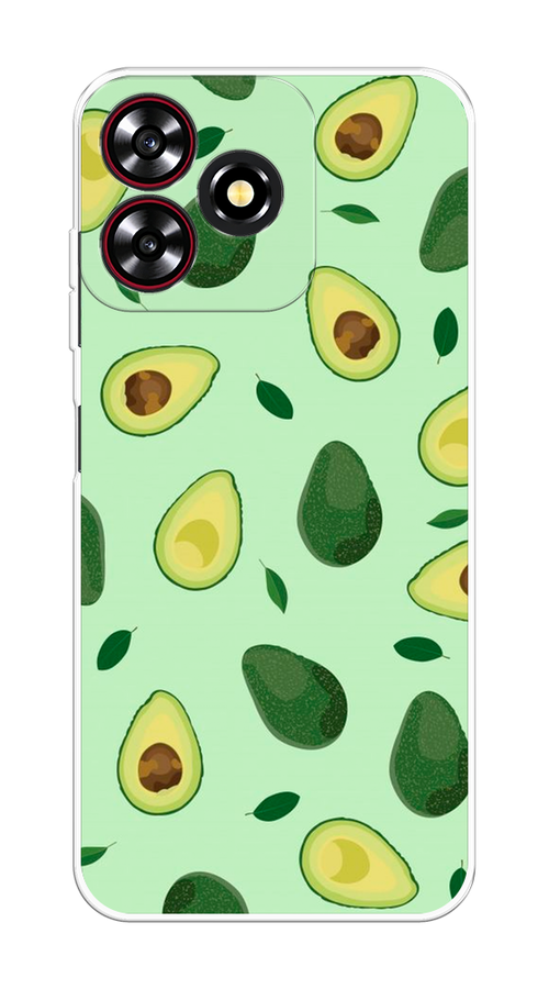 

Чехол на ZTE Blade A73 4G/V50 Smart "Blue avocado", Коричневый;зеленый, 136550-1