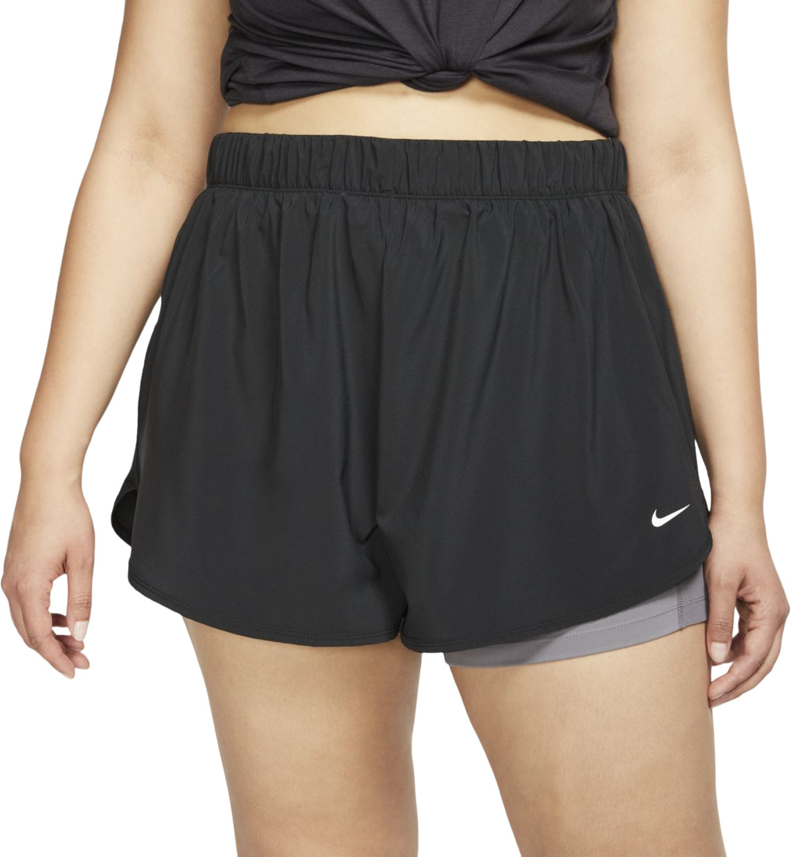 Шорты женские Nike W Flex Essential 2 In 1 Training Shorts серые 56-58