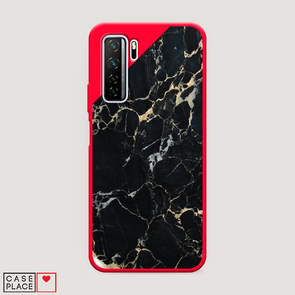 

Чехол Awog на Honor 30S Global/Huawei P40 Lite 5G/Nova 7 SE "Черный мрамор уголок"