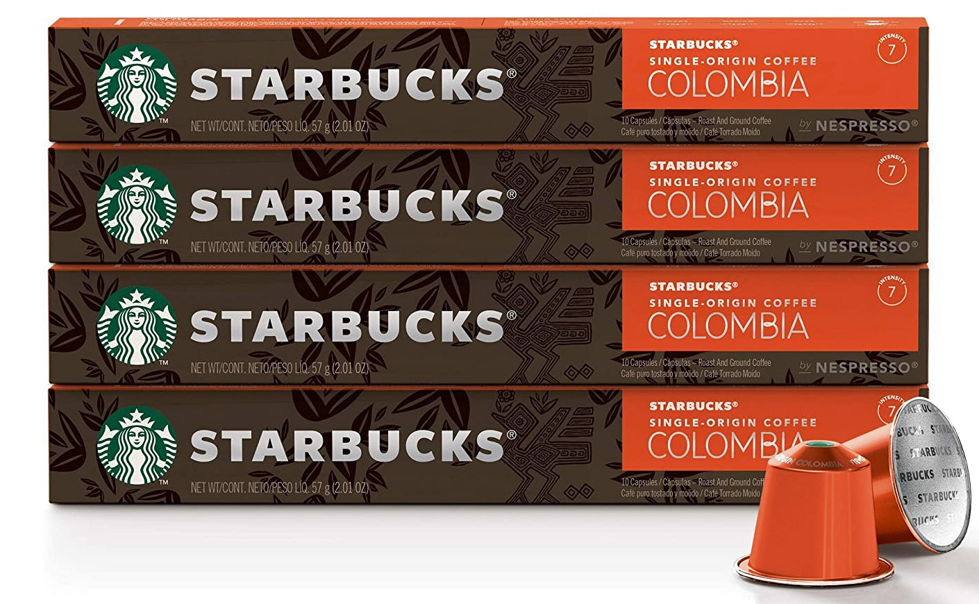 Кофе в капсулах Starbucks Single-Origin Colombia для Nespresso, 4 упаковки по 10 шт
