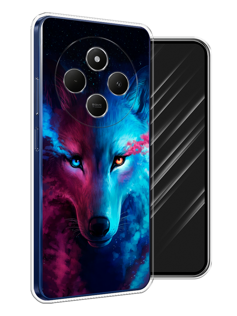 

Чехол Awog на Xiaomi Redmi 14C/Poco C75 4G "Волшебный волк", Голубой;розовый, 322950-1