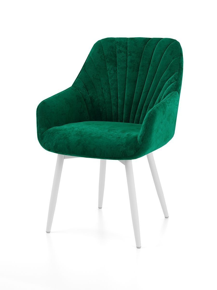 фото Комфортное кресло sova м-трейд sофи.белый/зеленый софи.белый/зеленый