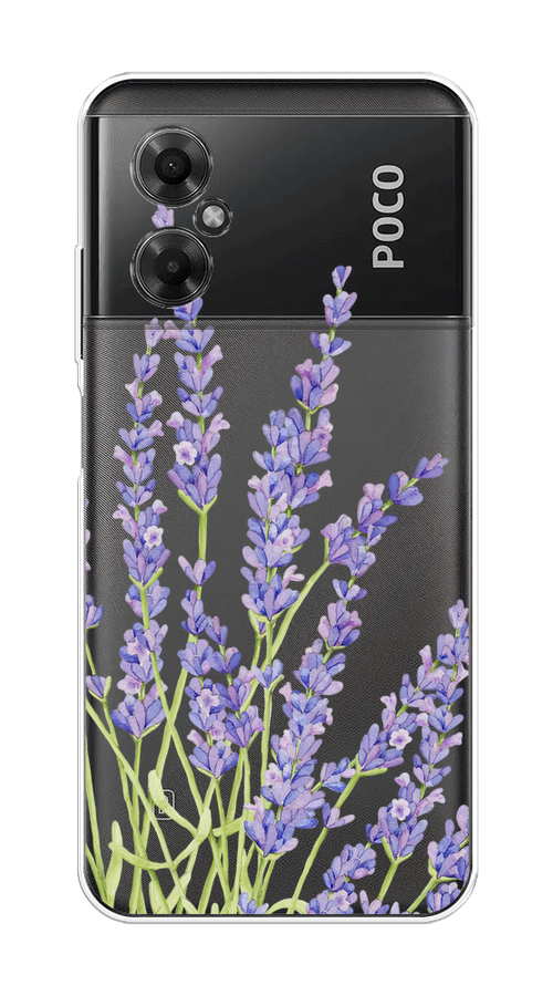 

Чехол на Xiaomi Poco M4 5G "Лавандовые стебли", Фиолетовый;зеленый, 316550-1