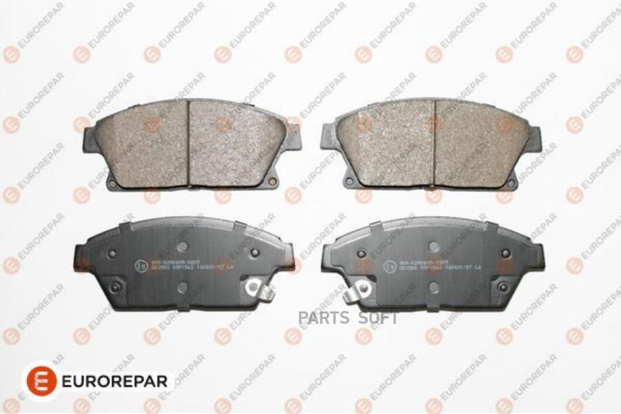 

Колодки тормозные дисковые OPEL ASTRA J 1.6 1.7D-2.0D 09 , CADILLAC A EUROREPAR 1617287280