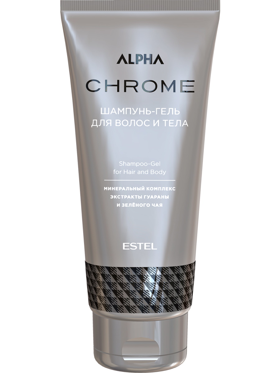 Шампунь-гель ALPHA HOMME CHROME для волос и тела ESTEL PROFESSIONAL 200 мл