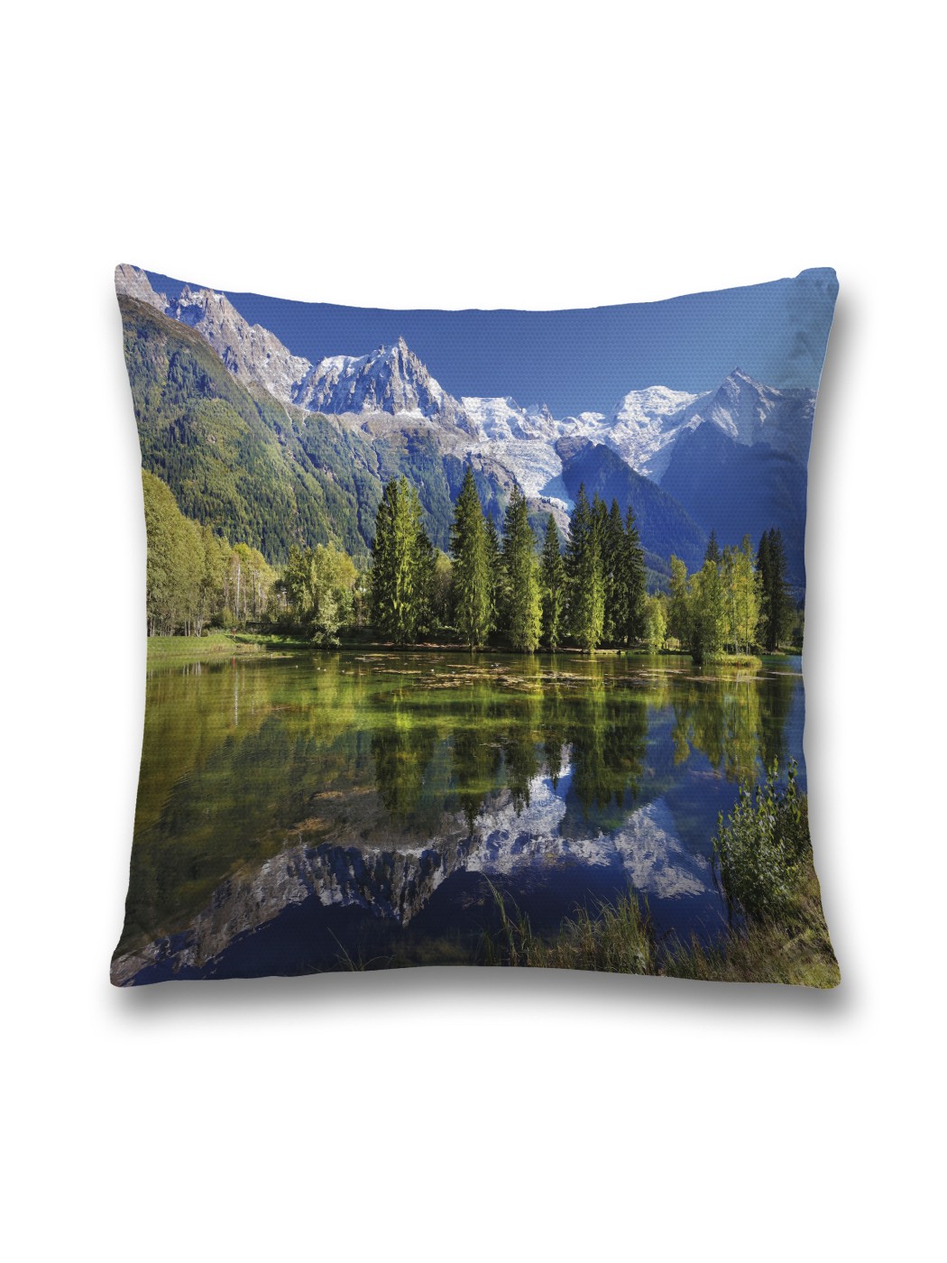 

Наволочка декоративная JoyArty "Горный ландшафт" на молнии, 45x45 см, Синий