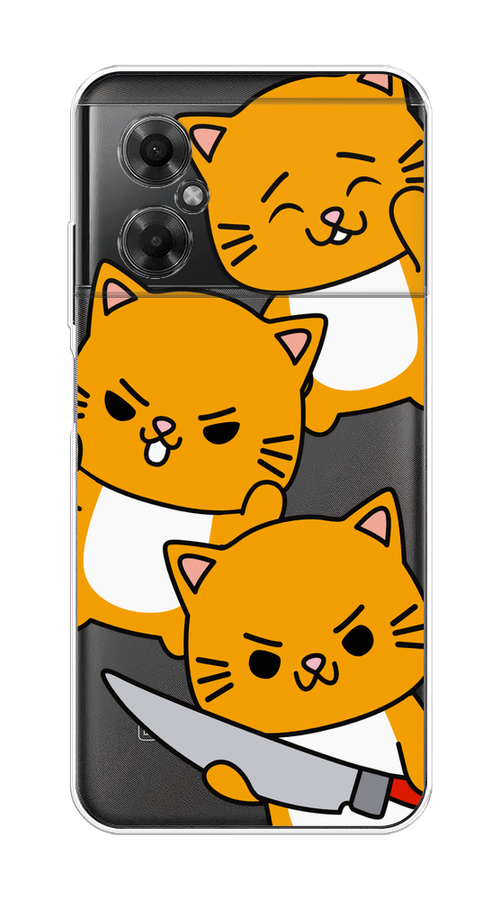 

Чехол на Xiaomi Poco M4 5G "Опасные котики", Оранжевый;серый;белый, 316550-1