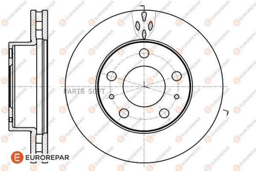 Диск Тормозной Передний Citroen C-Cros.MitsubishiPeugeot 03- Eurorepar 1618864580 EUROREPA