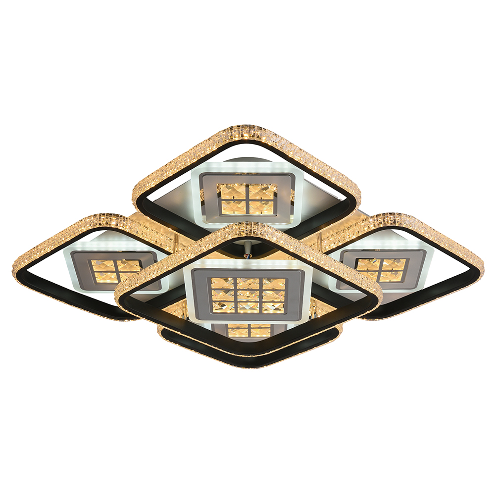 

Потолочная светодиодная люстра Profit Light 8051/4+1 WHT+BLK B 296W диммируемая с ПДУ, 8051/4+1 B