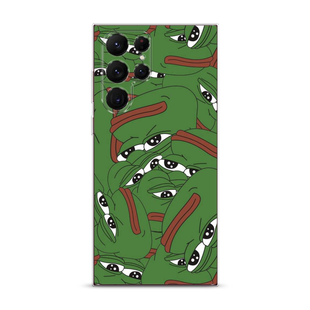 

Чехол Awog на Samsung Galaxy S22 Ultra / Самсунг S22 Ultra "Печальный frog", Зеленый;белый, 2104050-9