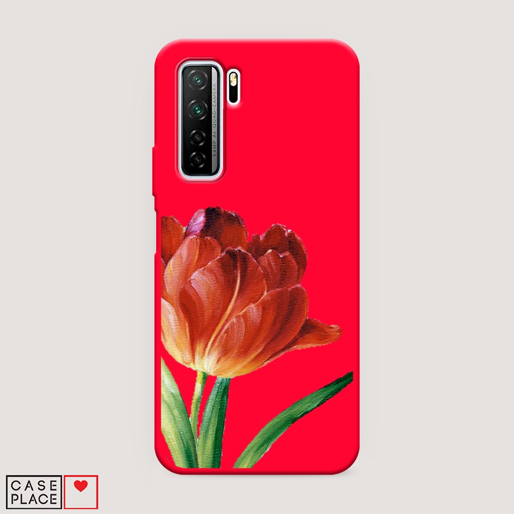 

Чехол Awog на Honor 30S Global/Huawei P40 Lite 5G/Nova 7 SE "Красный тюльпан"