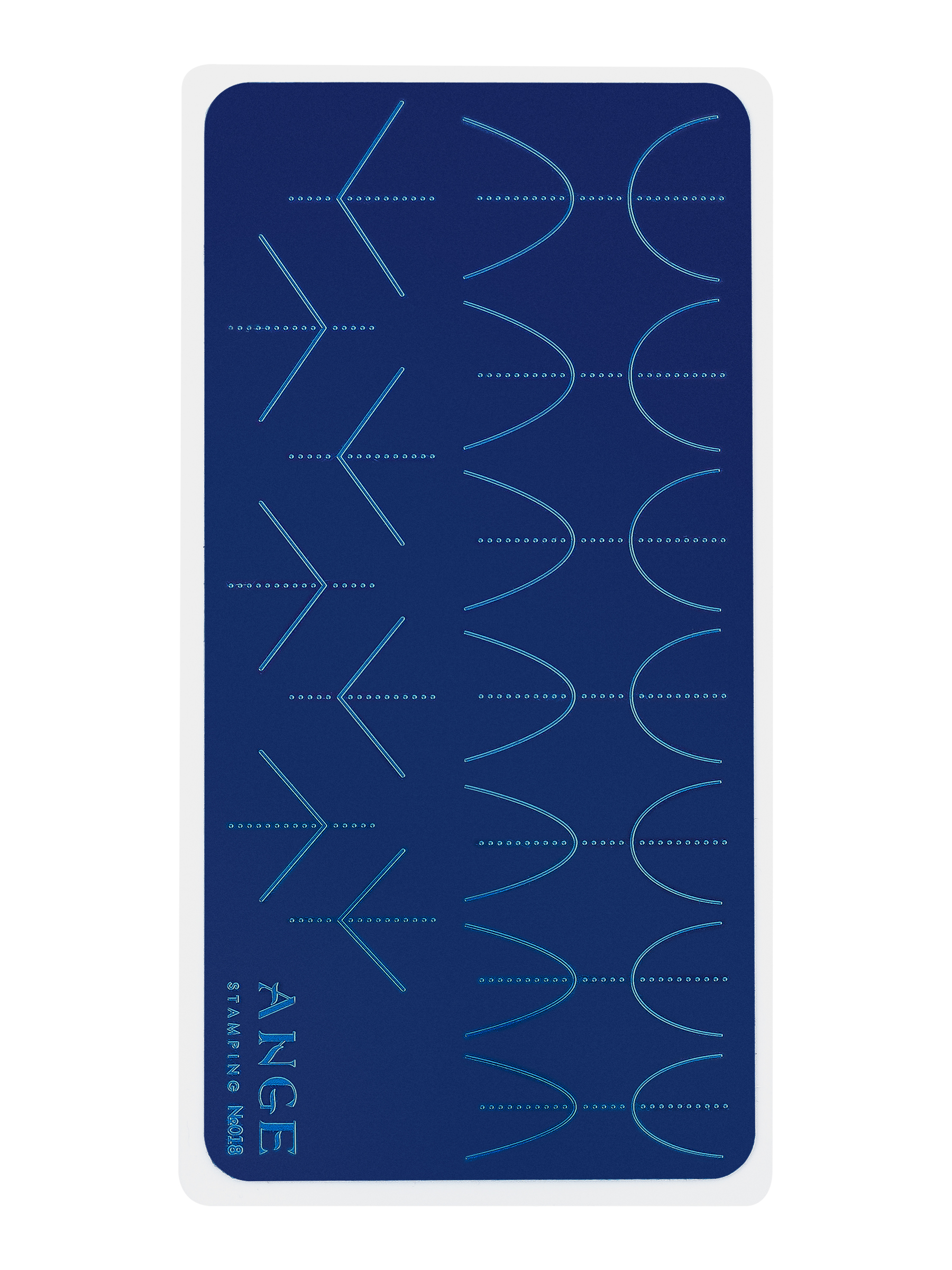 Пластина для стемпинга Ange №013 узоры для маникюра и дизайна ногтей френч + демо-лист лиана лист сеточка с прожилками 250 см