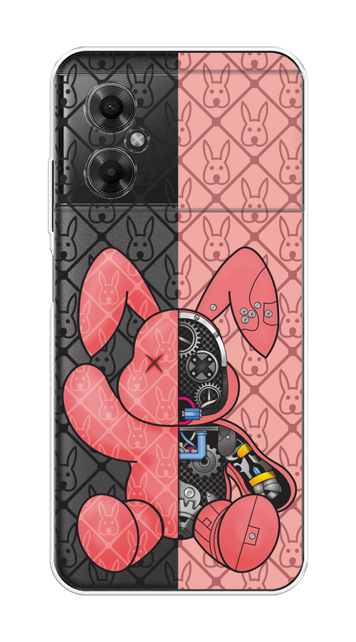 

Чехол на Xiaomi Poco M4 5G "Киборг-заяц розовый", Розовый;прозрачный;черный, 316550-1