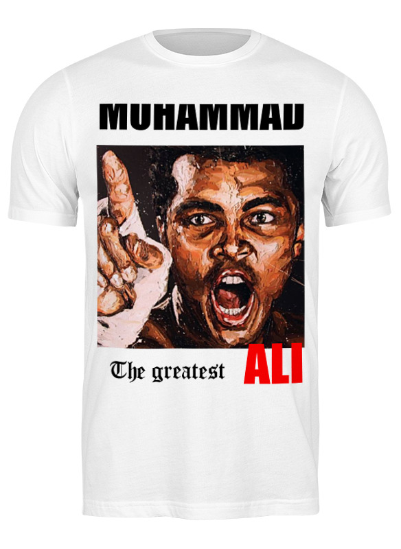 

Футболка мужская Printio Muhhamad ali the greatest белая L, Белый, Muhhamad ali the greatest