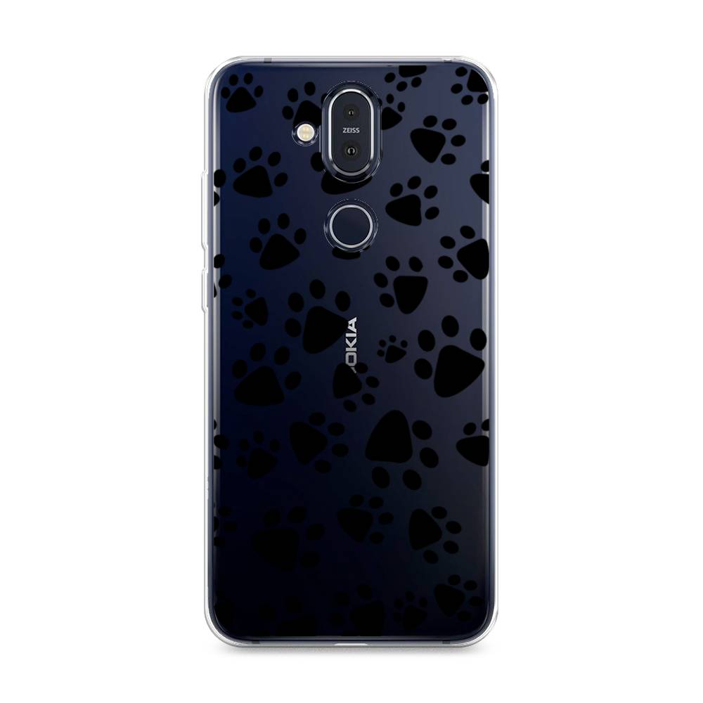 

Чехол Awog на Nokia 8.1 / Нокиа 8.1 "Лапки черные", Черный, 122250-2