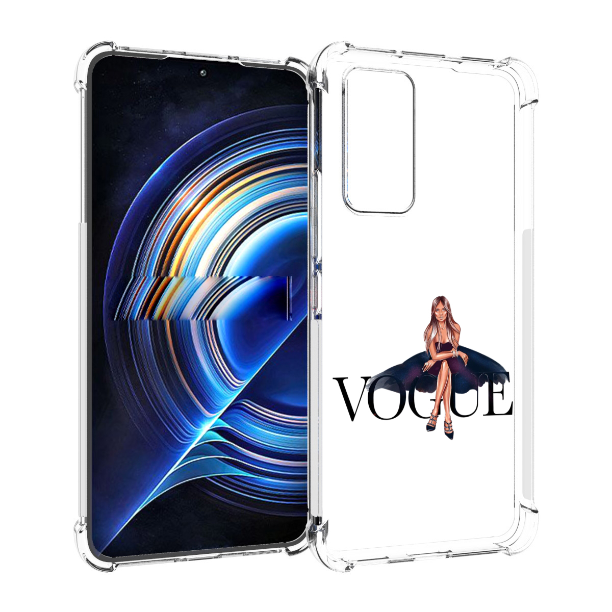 

Чехол MyPads Вог-девушка женский для Tecno Camon 19 Neo, Прозрачный, Tocco