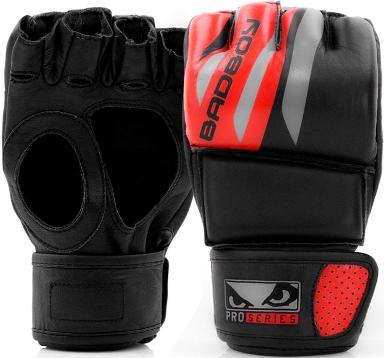 Перчатки для ММА Bad Boy Pro Series Advanced MMA Gloves-Black/Red L/XL