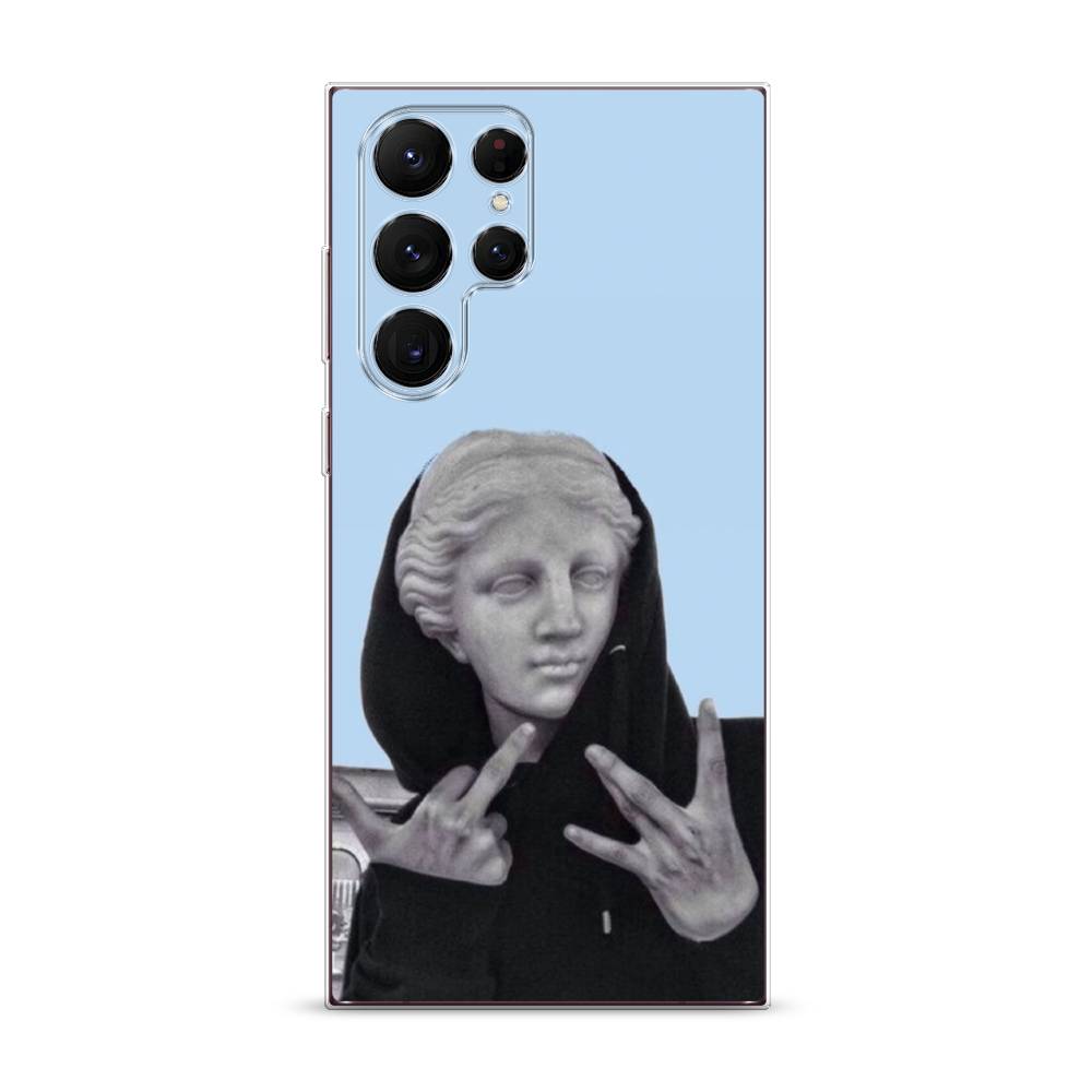 

Чехол Awog на Samsung Galaxy S22 Ultra / Самсунг S22 Ultra "SWAG статуя", Голубой, 2104050-9