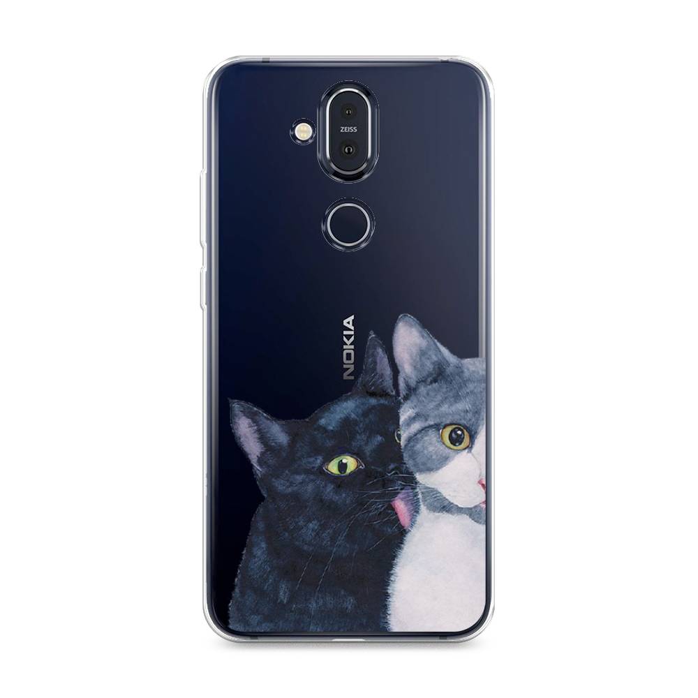 

Чехол Awog на Nokia 8.1 / Нокиа 8.1 "Кошачья любовь", Синий, 122250-1