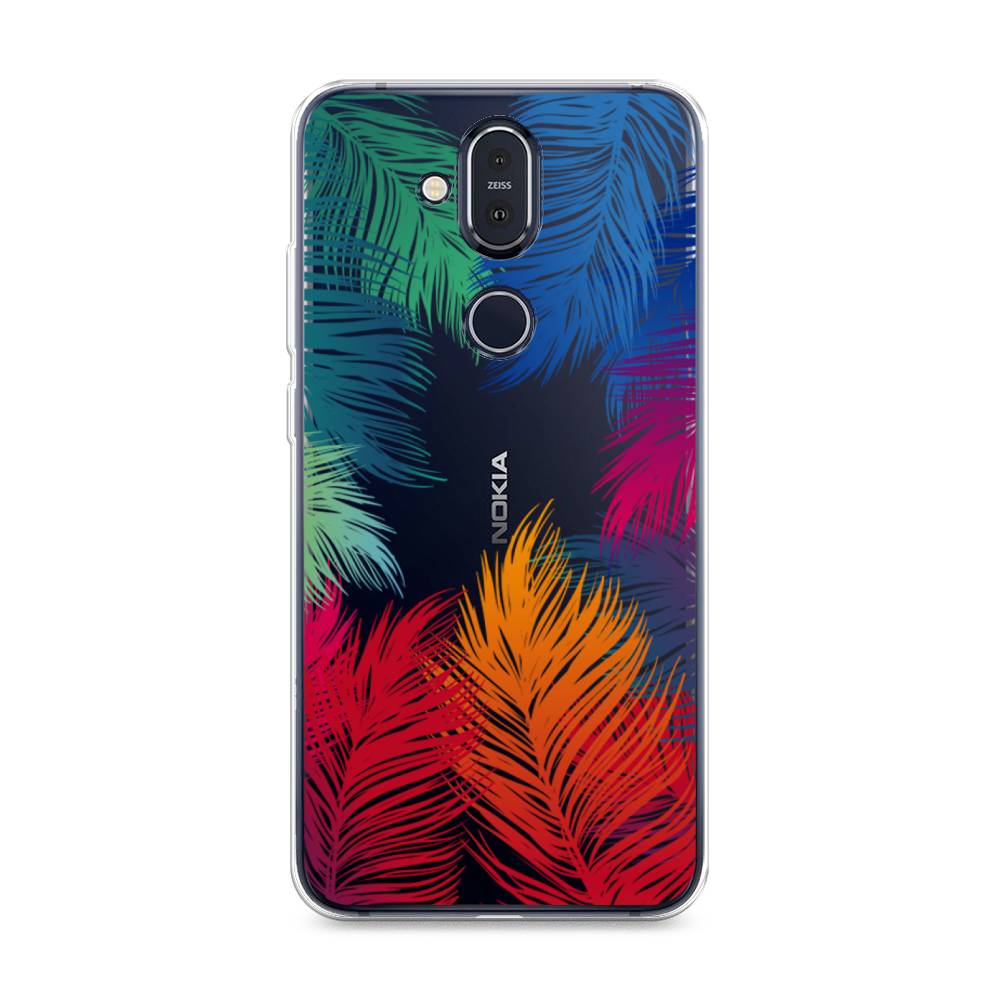 фото Чехол awog "рамка из перьев" для nokia 8.1