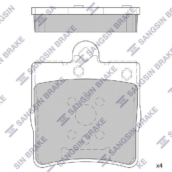 

Колодки дисковые задние \ MB W202 1.8-2.5TD 93-01/W210 2.0-3.0TD 96-02 HI-Q SP2208, SP2208