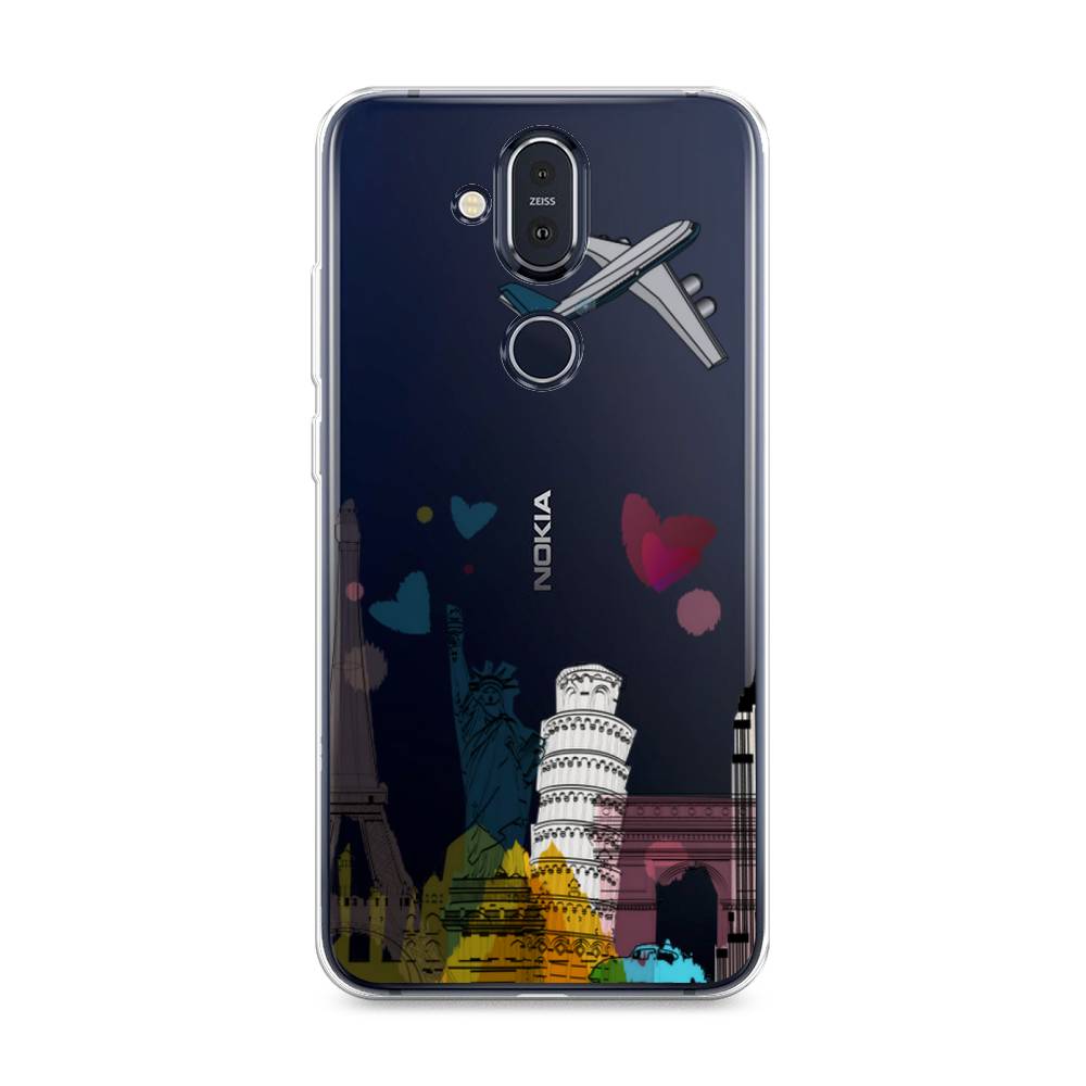 

Чехол Awog на Nokia 8.1 / Нокиа 8.1 "Самолет путешествий", Желтый, 122250-10